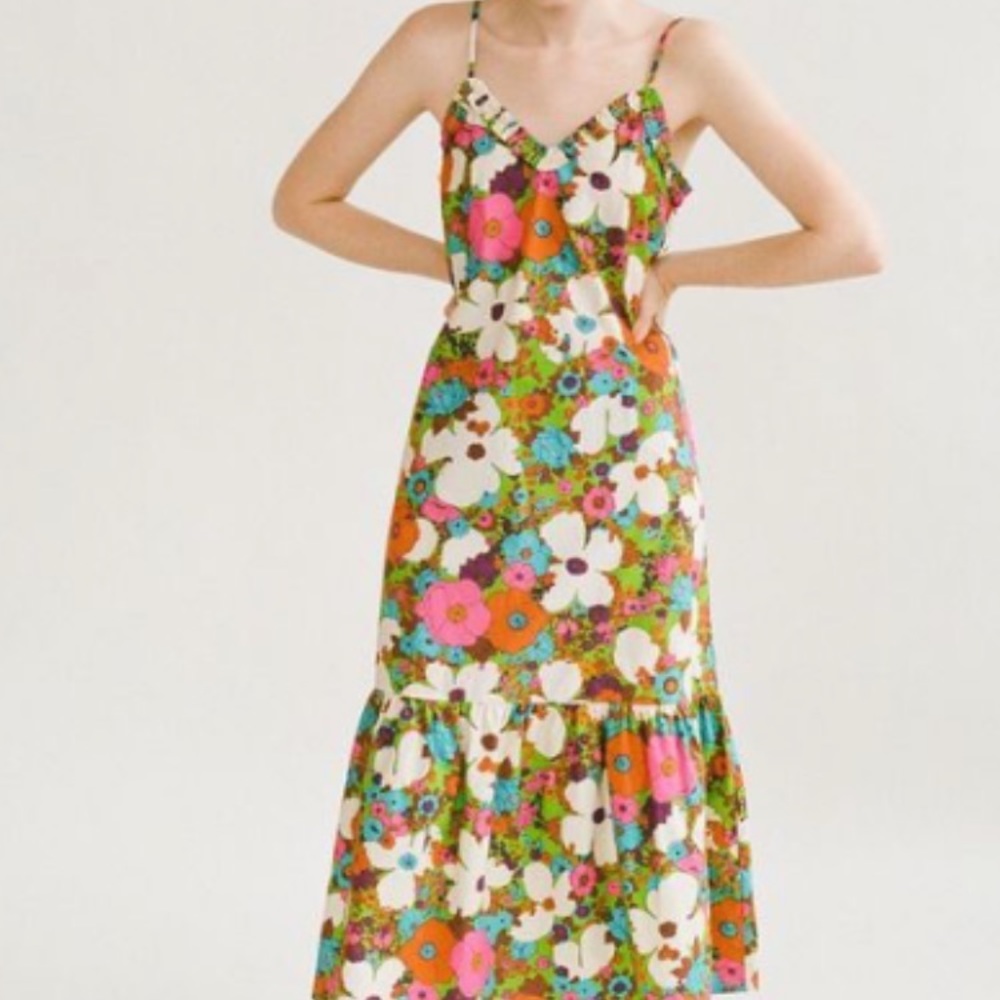 NWT XL Wray Slip Dress in Acid Floral